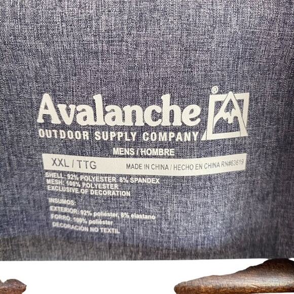 Avalanche Outdoor Supply Gray Button Up Short Sleeve Shirt - XXL - Picture 4 of 4